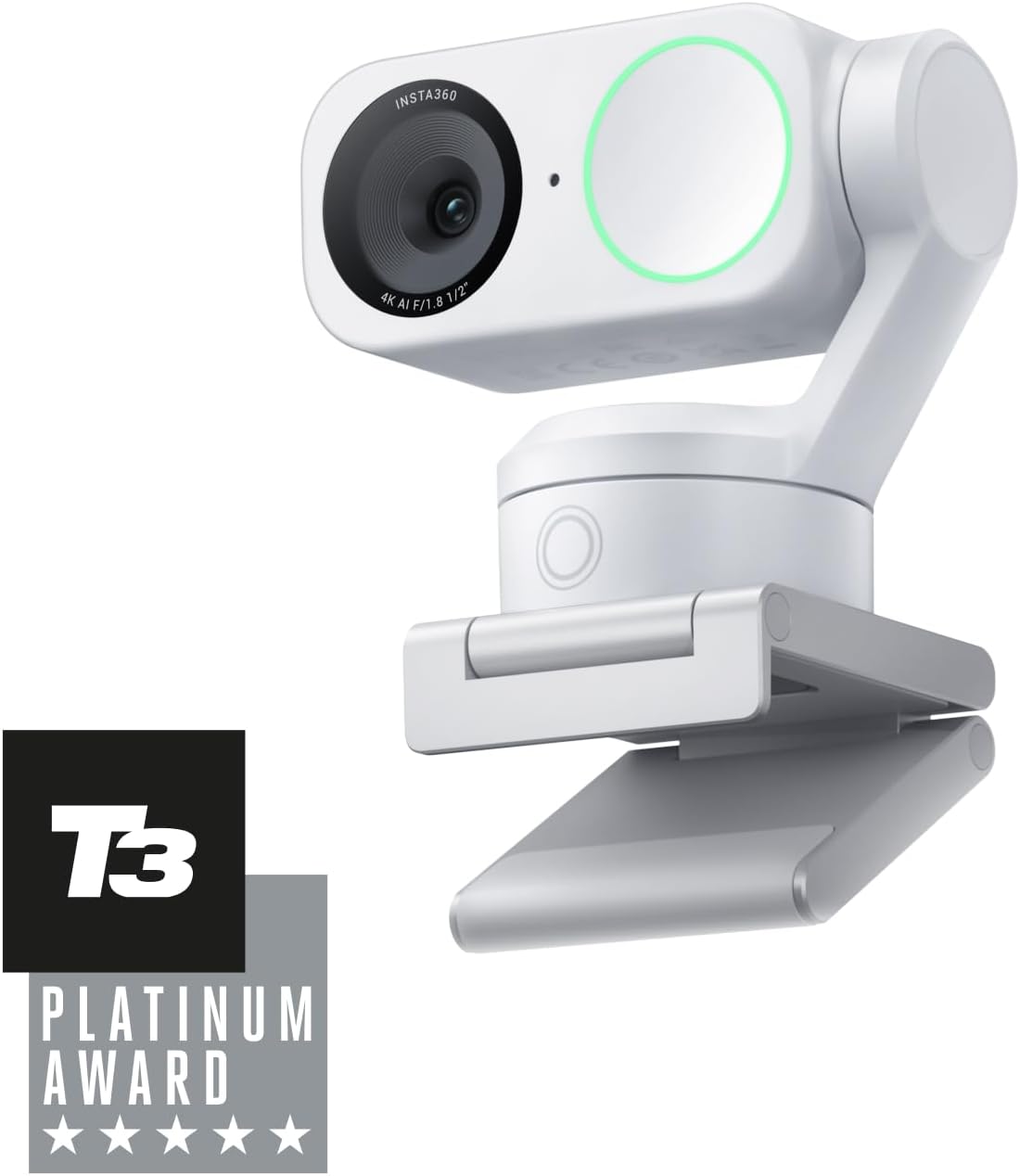 Insta360 Link 2 - PTZ 4K Webcam for PC/Mac, 1/2' Sensor, AI Tracking, HDR, AI Noise-Canceling Mic, Gesture Control for Streaming, Video Calls, Gaming, Works with Zoom, Teams, Twitch & More