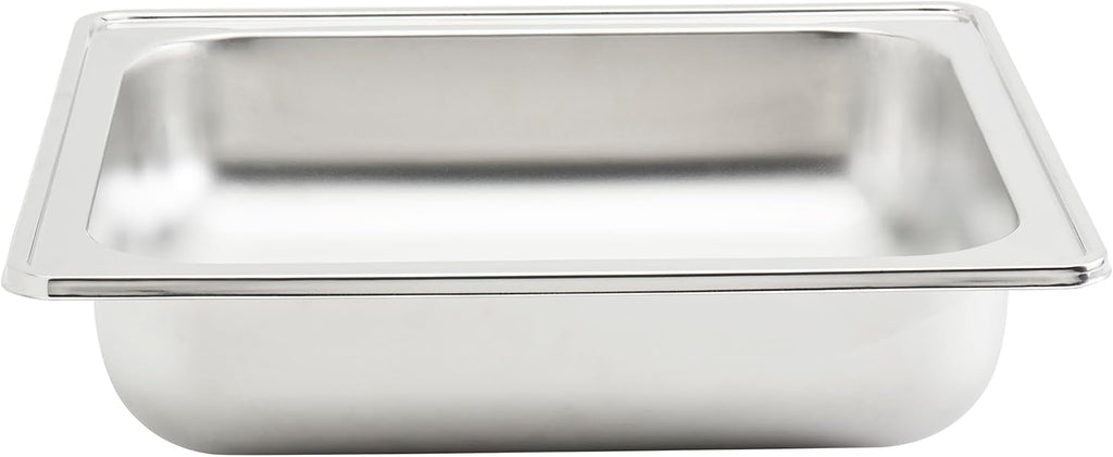 Denmark Tools for Cooks Celebrations Cookware Collection 5 Piece 6.3-Quart Heavy Gauge Stainless Steel Square Chafing Dish Set with Hydraulic Soft Close Glass Lid for Entertaining & Catering