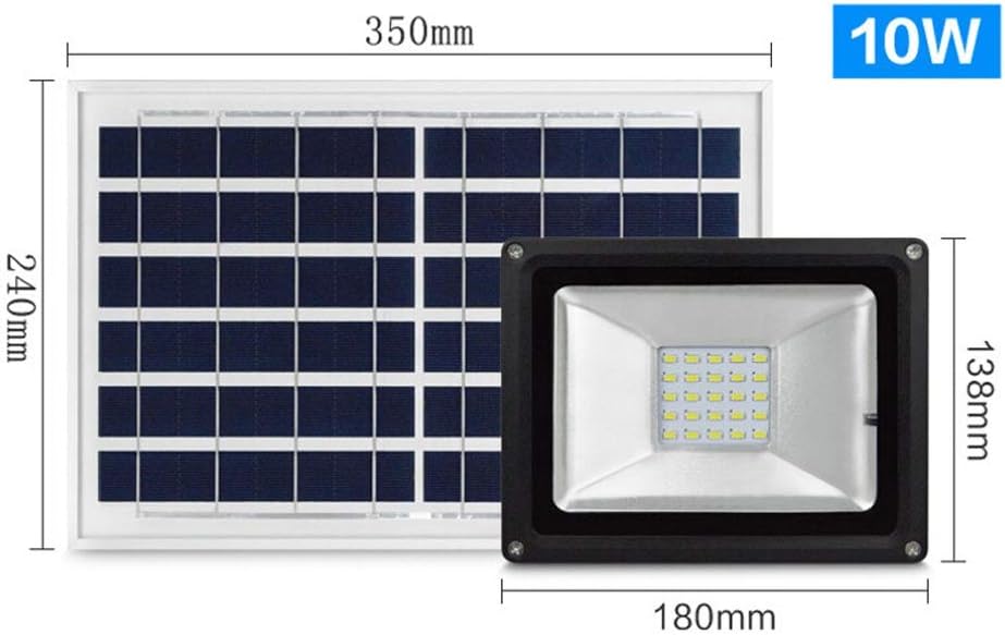 10W/20W/30W/50W LED Solar Waterproof Outdoor Spotlight Courtyard Home Wall Spotlight with High Brightness Aluminum Landscape Emergency Light