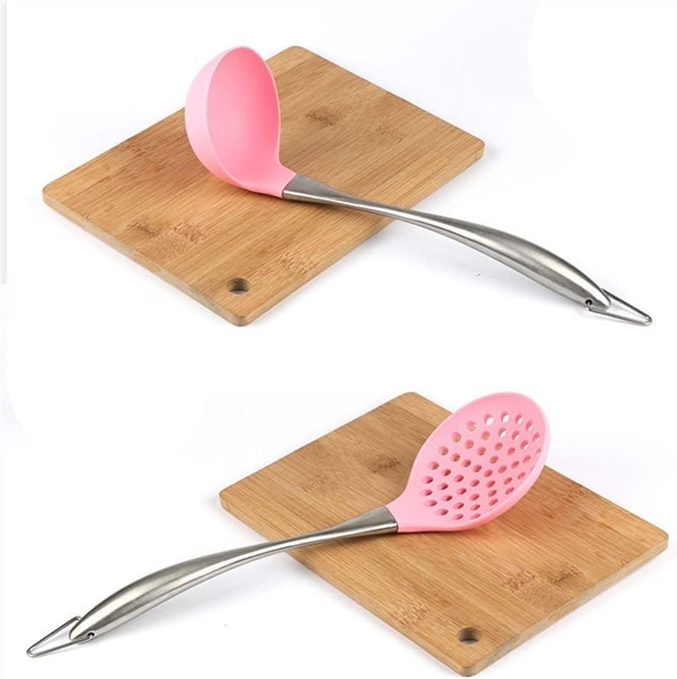 TOEWOE Silicone Kitchen Cooking Utensil Set, Stainless Steel Silicone Kitchen Utensils Spatula Set for Nonstick Cookware, BPA Free, Kitchen Gadgets Kitchen Tools, 5 Piece