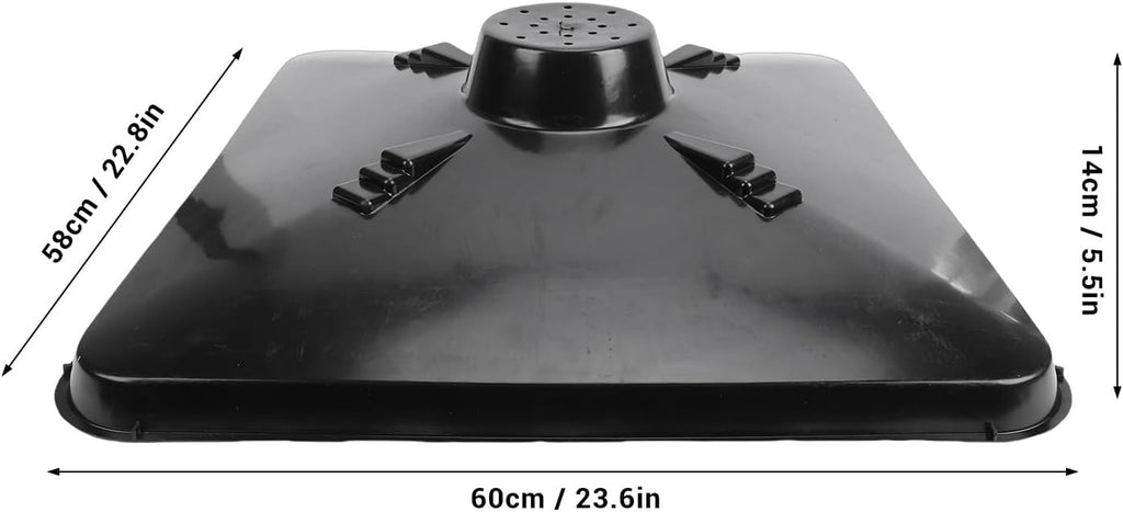 Transmission Drain Pan, 15L HDPE Oil Drain Splash Pad Change Tray Square Oil Pan for Many Different Funnel, Efficient Fluid Collection for Car, Truck, Garage Use