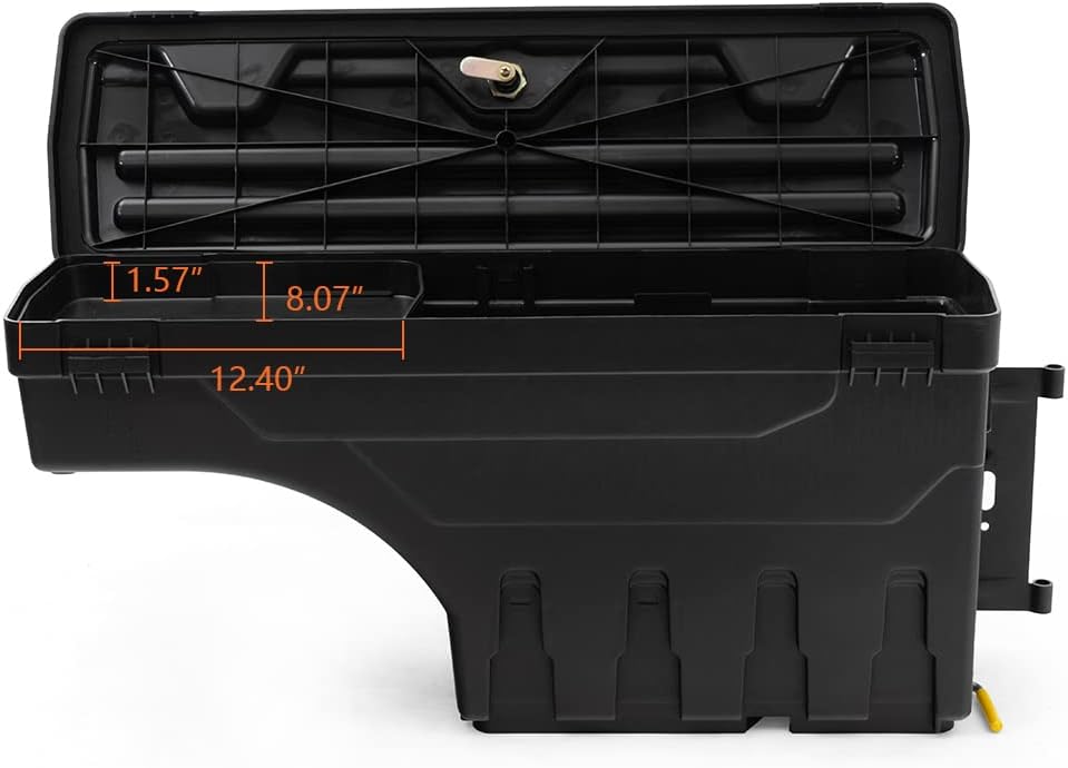 PIT66 Truck Bed Storage Box Compatible with Toyota Tacoma 2005-2020 Crew Cab/Extended Cab,Fit Toyota Tacoma 2005-2014 Standard Cab Lockable Tool Box Driver and Passenger Side