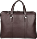 Briefcase Genuine Leather Man Business Bag Oxhide File Package Large Capacity 15.6-inch Computer Waterproof