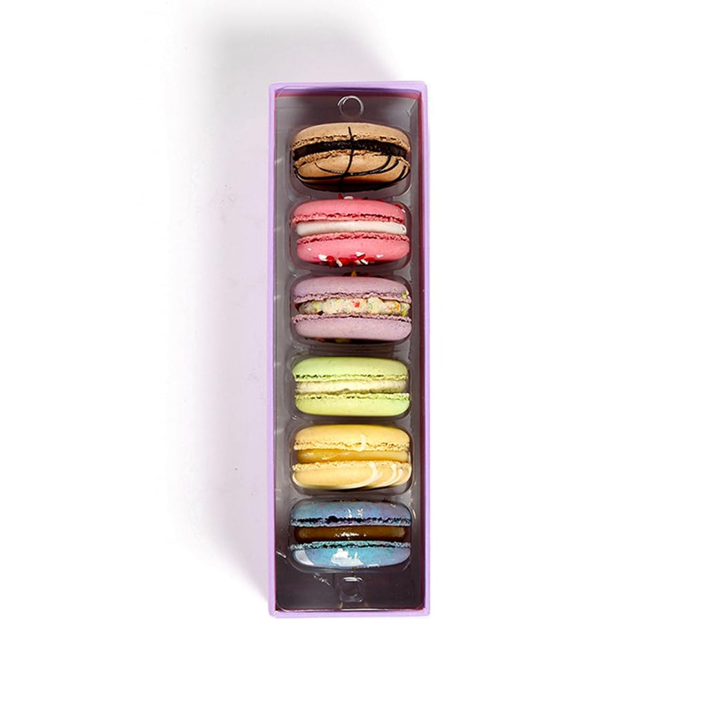 Kayla's Cake Premium French Macarons Cookies Gift Baskets Gourmet Chocolate Box Food Desserts Birthday Snack Care Packages Holiday Thank You Signature Box of 6 Bundle (Pack of 10)
