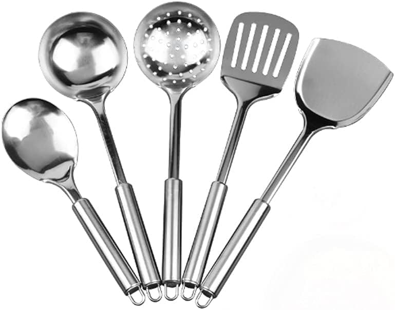 Kitchen Utensils Set, Cooking Utensils Set Stainless Steel Kitchen Cooking Utensil Set Cookware Colander Spoon Spatula Shovel Nonstick Cookware Set