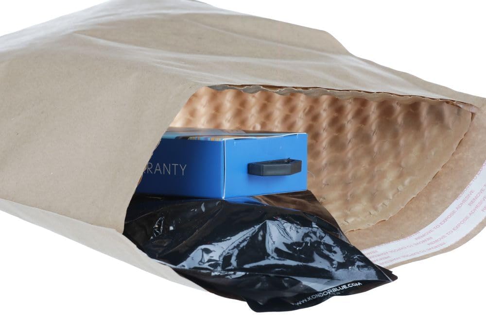Bubble Wrap Paper Bubble Mailers, 0-6'x10', 400 Cushioned Envelopes Per Case, Up to 35% Recycled Content, Self-Sealing, Curbside Recyclable, Brown