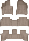 WeatherTech FloorLiner HP Custom Fit Floor Mats for Hyundai Santa Fe Full Set (451865-1-2-3IM), Tan
