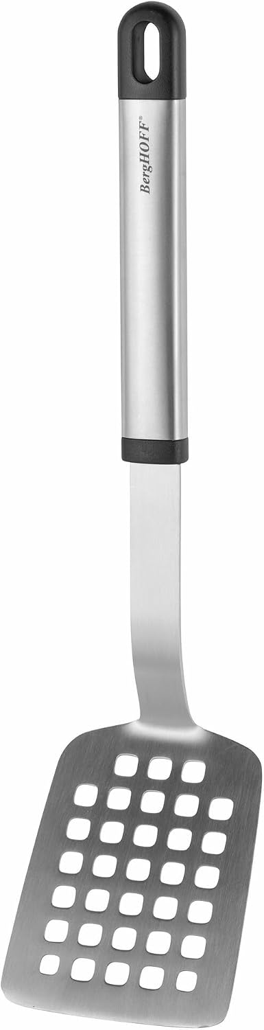 Berghoff Essentials Stainless Steel 8Pc Kitchen Utensil Set, Revolving Wall Rack, Storage Stand, Ergonomically Designed Hollow Handle with Hanging Loop