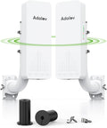 CPE661 Gigabit Wireless Bridge with Mounts, Dual WiFi Broadcasters, 3KM 5.8GHz Outdoor Point-to-Point WiFi Extender, Long Range Network Extension Compatible with Starlink, Farm, Garage, Barn