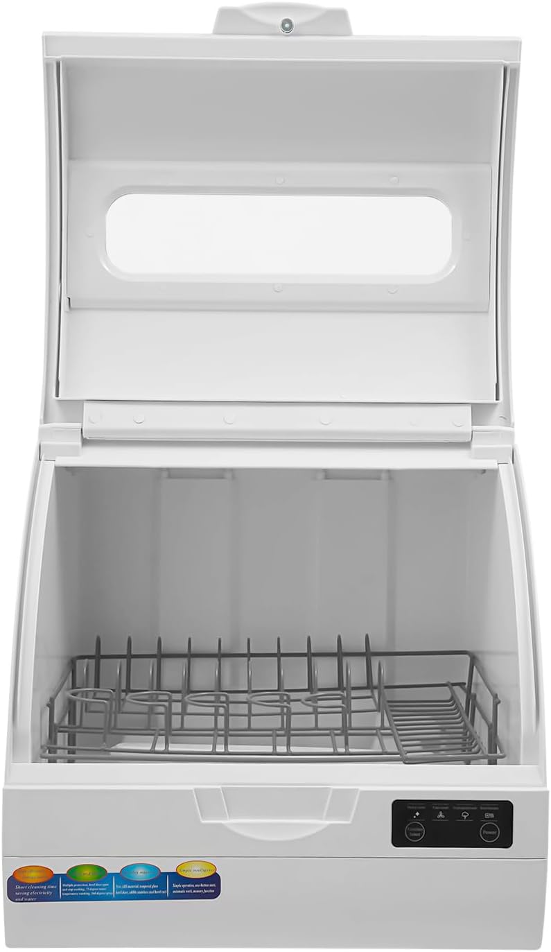 1200W Portable Countertop Dishwasher with 3 Washing Modes, 176℉ High-Temp, No Installation Needed, White Compact Dish Washing Machine for 12-18 Pieces of Cutlery