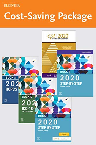 Step-by-Step Medical Coding 2020 Edition - Text, Workbook, 2020 ICD-10-CM for Physicians Edition, 2020 HCPCS Professional Edition and AMA 2020 CPT Professional Edition Package