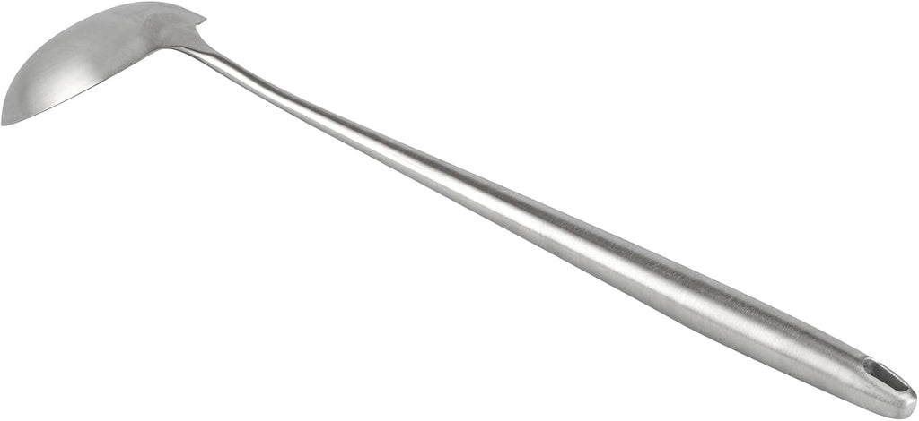 Restaurantware Stainless Steel Wok Ladle 10 Count 17 Inch Long Handle Cooking Utensil, Heat-Resistant, Dishwasher-Friendly Wok Accessory, Silver Kitchen Tool for Sauces and Soups