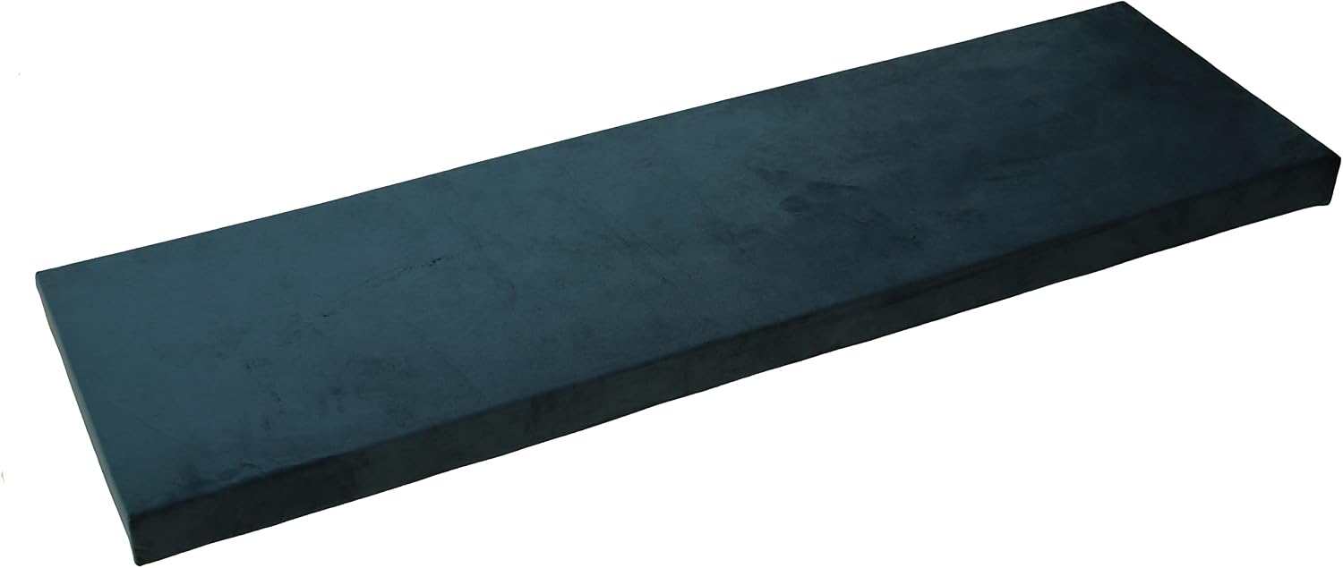 Custom Bench Cushion 72Inch,Indoor Outdoor Patio Furniture Cushions,Non-Slip Bench Pads,Chair Cushion Sofa Pads for Piano Window Entryway Dining Seat,Optional Piping,Removable,Dark Green 24' X 72'X 2'