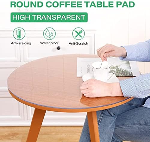 Round Clear Chair Floor Protector, Heavy Duty Waterproof Anti-Slip Carpet Mat, 1.5mm Thick Carpet Mat, Transparent Pads for Furniture Protection