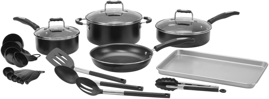 Cuisinart P55-22BK Complete Chef Nonstick Cookware 22 Piece Set