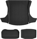 TPE Floor Mat Compatible with Tesla Model 3 2024 with Door Sill Protector Trunk Mats with Front Rear Cargo Liner Compatible with Model 3 Highland(SNTM-3PCS)