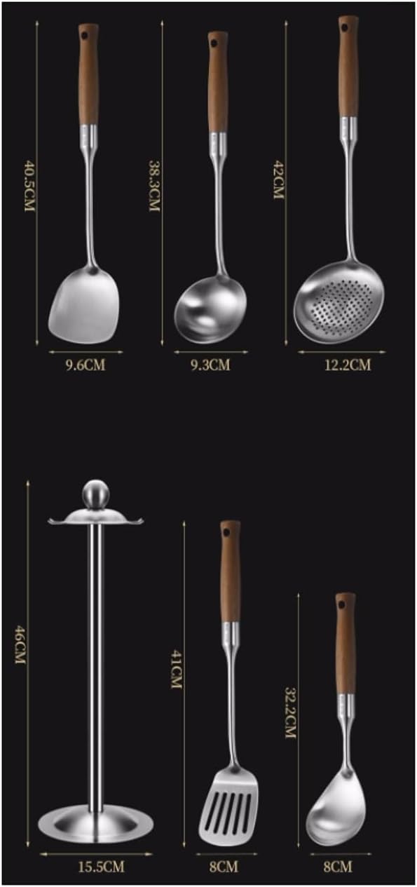 Stainless Steel Cooking Utensils Spoons Spatulas Kitchen Cookware Bakeware Gadgets Tools 5 Pieces Sets
