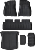 Compatible for Tesla Model Y 3 2021 to 2023 LHD All TPE Floor Mats Trunk Mat Cargo Liner Left Rudder Foot Pads Car Accessories(Black)