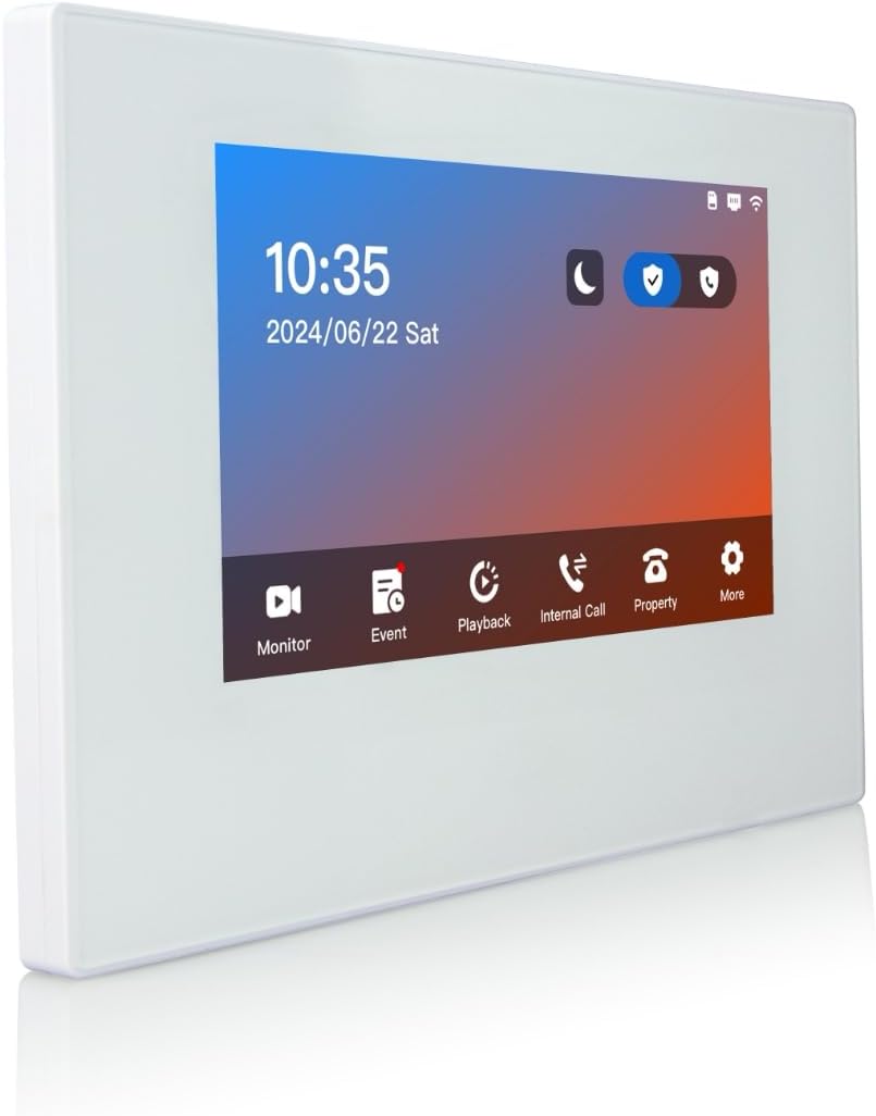 GBF Smart Video Door Phone & Doorbell Intercom System Kit,1080P HD, Smart Keypad, One 7' Touch Monitor (One 3rd gen IP Door Station PL963PMBL-POE and one Upgraded IP Indoor Monitor MR930)