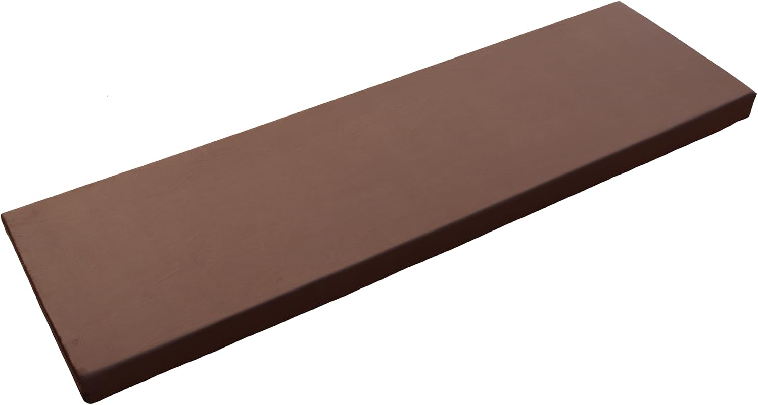 Custom Bench Cushion 72Inch,Indoor Outdoor Patio Furniture Cushions,Non-Slip Bench Pads,Chair Cushion Sofa Pads for Piano Window Entryway Dining Seat,Optional Piping,Removable,Coffee 24' X 72'X 2'
