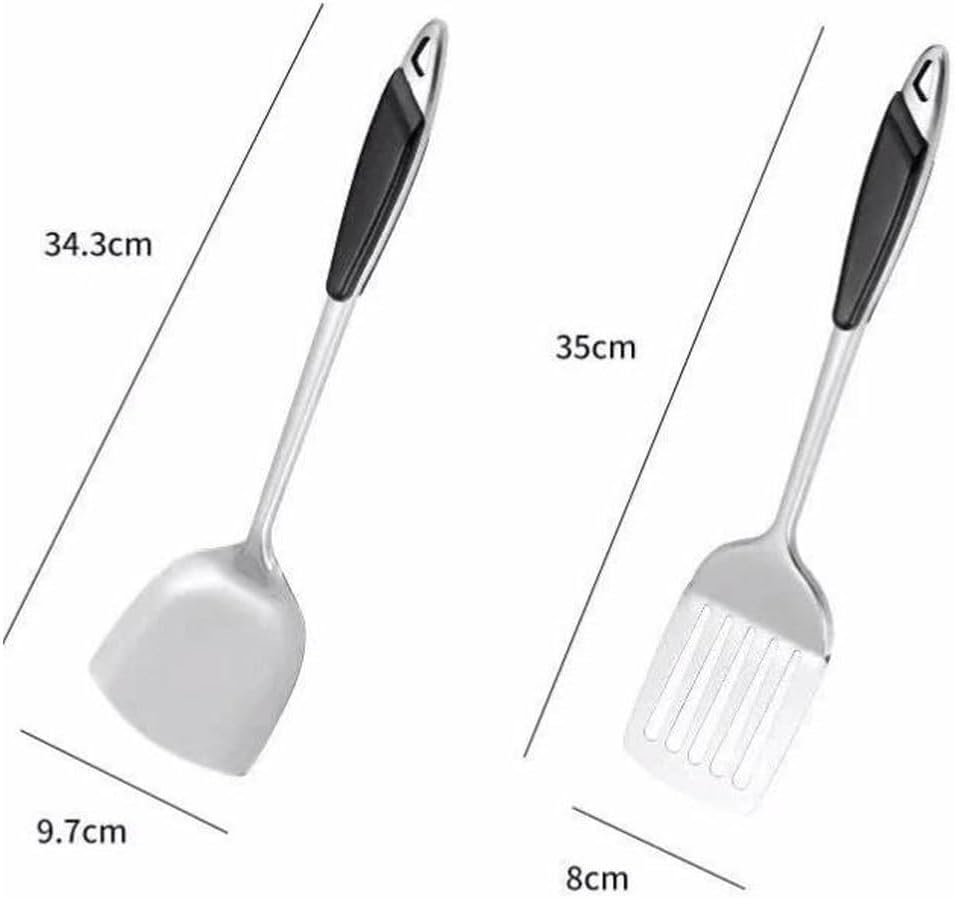 Cookware Dining Gadgets Spoons for Cooking Spatulas Stainless Steel Cooking Utensils Spatulas Spoons Kitchen Tools 5 Pieces Sets