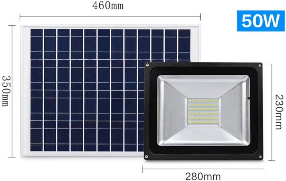 10W/20W/30W/50W LED Solar Waterproof Outdoor Spotlight Courtyard Home Wall Spotlight with High Brightness Aluminum Landscape Emergency Light