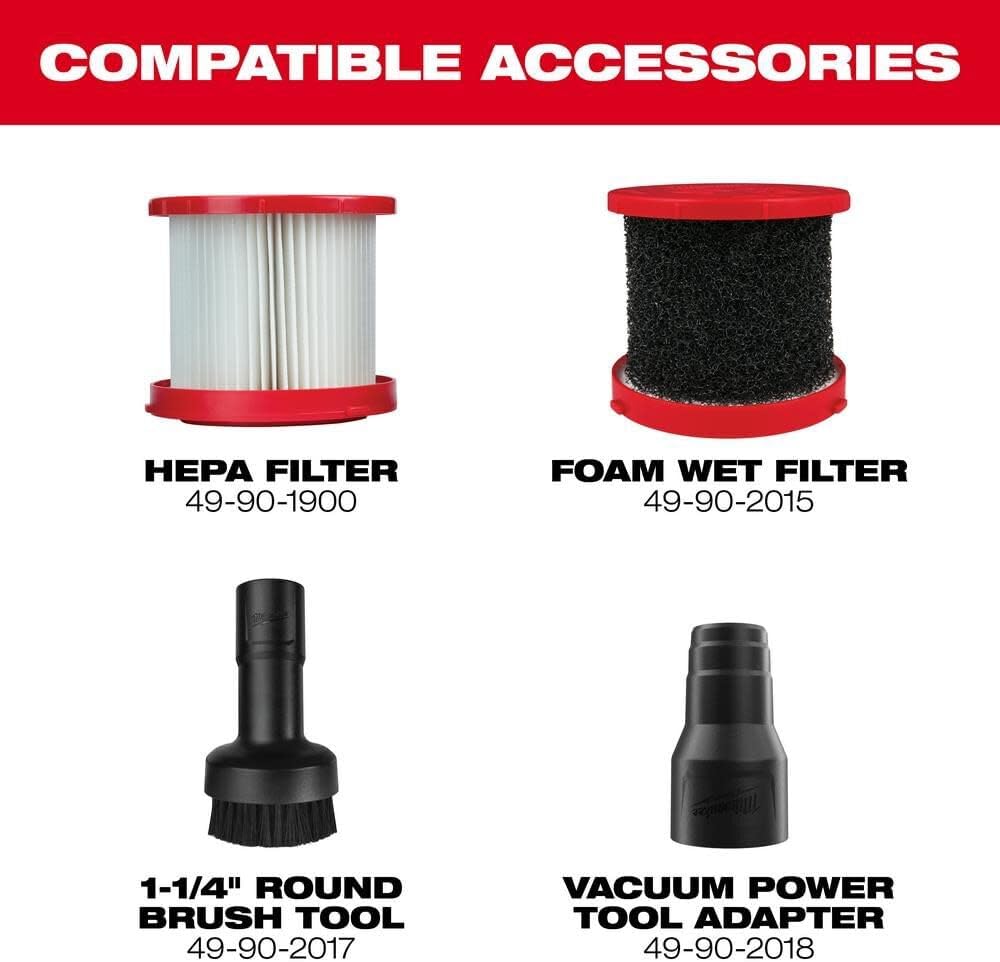 Milwaukee V M18 Vacuum Wet/Dry (Bare Tool) + TPT Premium cart storekid