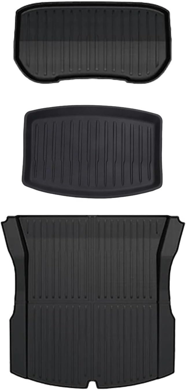 Car Boot Liners TPE Floor Mats Cargo Liner for Tesla for Model 3 for Highland 2024 All Weather Waterproof Anti-Slip Trunk Mats