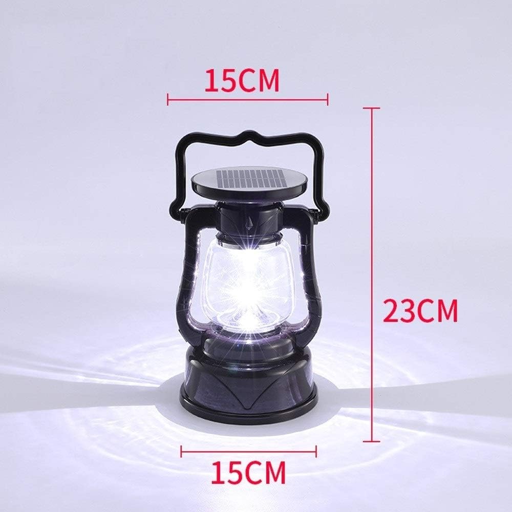 Vintage Outdoor Portable 1W LED Solar Emergency Bollard Column Lamp Vintage Landscape Villa Patio Lawn Acrylic Pillar Post Lantern External Garden Camping Portable Stigma Light Pathway