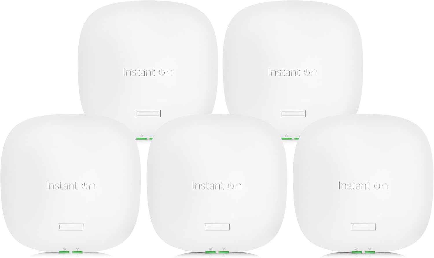 HPE Networking Instant On Access Point AP22 2x2 WiFi 6 Indoor Wireless Access Point (5 Pack) | Long Range, Secure, Smart Mesh Support | Power Source Not Included | US Model (R4W01A-5PACK)