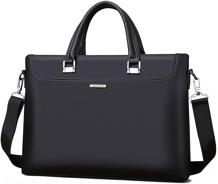 Briefcase File Package Men's Leather Document Bag Handbag Meeting Business Steady Atmosphere