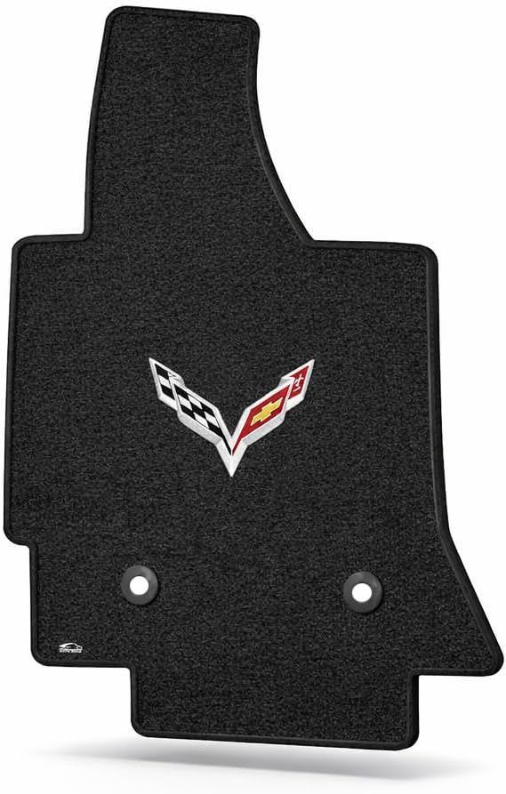 Lloyd Mats Floor Mats for Chevrolet C7 Corvette 2014-2019 | 2PC Front Mats | Charcoal | Non-Slip Backing
