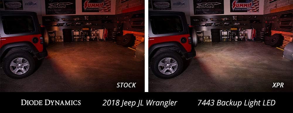 Diode Dynamics Backup LEDs compatible with Jeep JL 2018-2026 Wrangler (pair), 7443 XPR