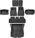 1.5X Raised Edges Upgraded TPE Floor Mats Compatible with Tesla Model 3 Highland 2024 Full Edge Wrapping Waterproof Cargo Liner Trunk Mats(8PCS Floor Mats)