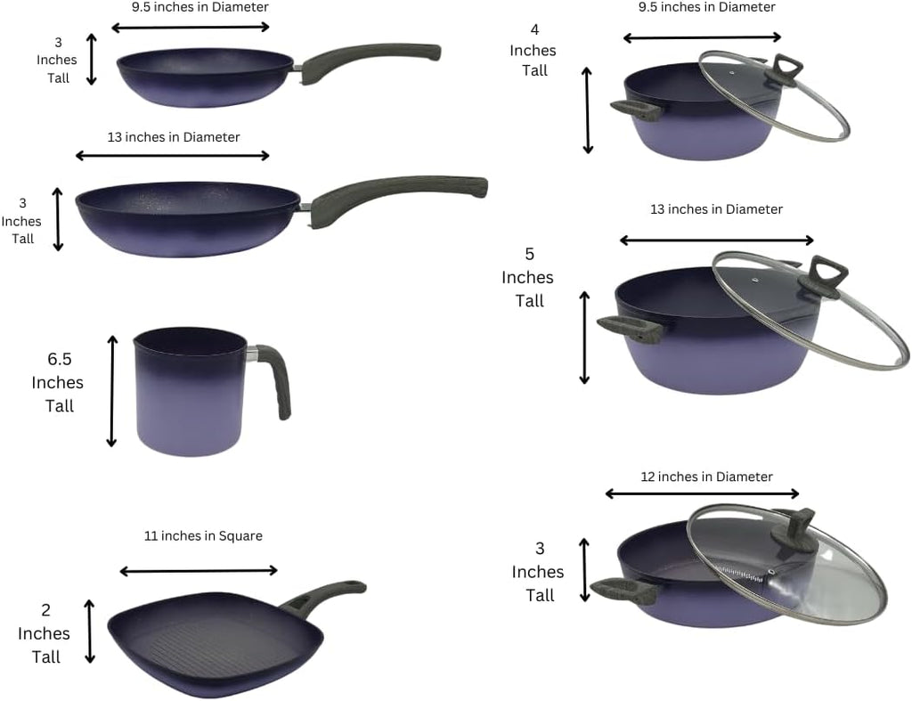 Terracotta 12 Piece Cooking Set with Milk Cup - Purple