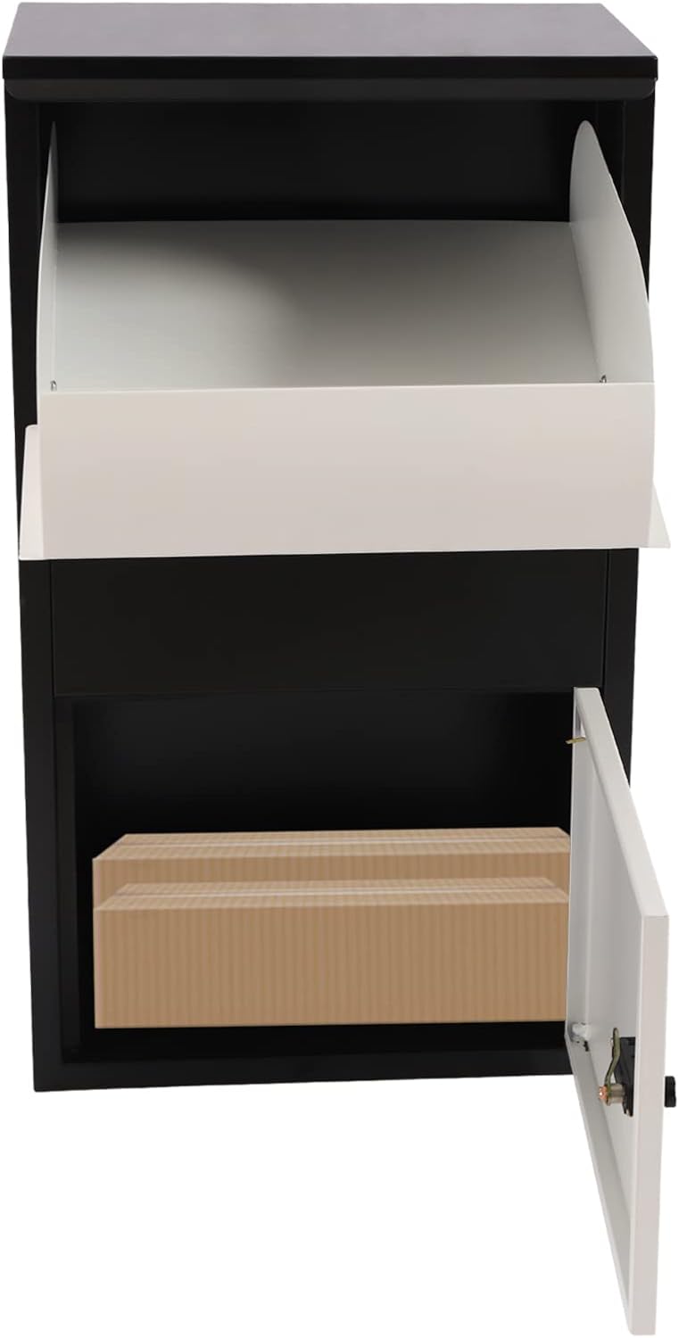 Package Drop Box Package Delivery Boxes for Secure Parcel and Mail Delivery, Extra Large Mailbox Wall Mount Mailbox with Coded Lock, Security Locking Dropbox for Outside to Collect Packages and Mail