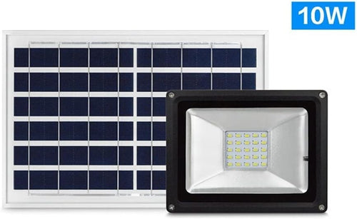 10W/20W/30W/50W LED Solar Waterproof Outdoor Spotlight Courtyard Home Wall Spotlight with High Brightness Aluminum Landscape Emergency Light