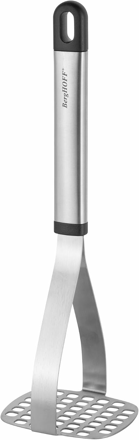 Berghoff Essentials Stainless Steel 8Pc Kitchen Utensil Set, Revolving Wall Rack, Storage Stand, Ergonomically Designed Hollow Handle with Hanging Loop