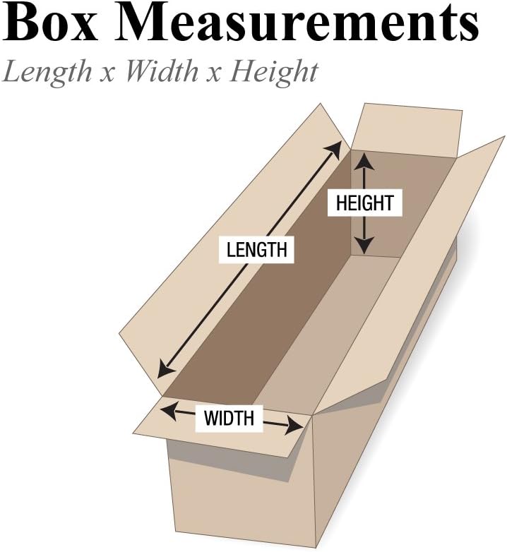 Partners Brand P2464100PK Long Corrugated Boxes, 24' L x 6' W x 4' H, Kraft (Pack of 100)