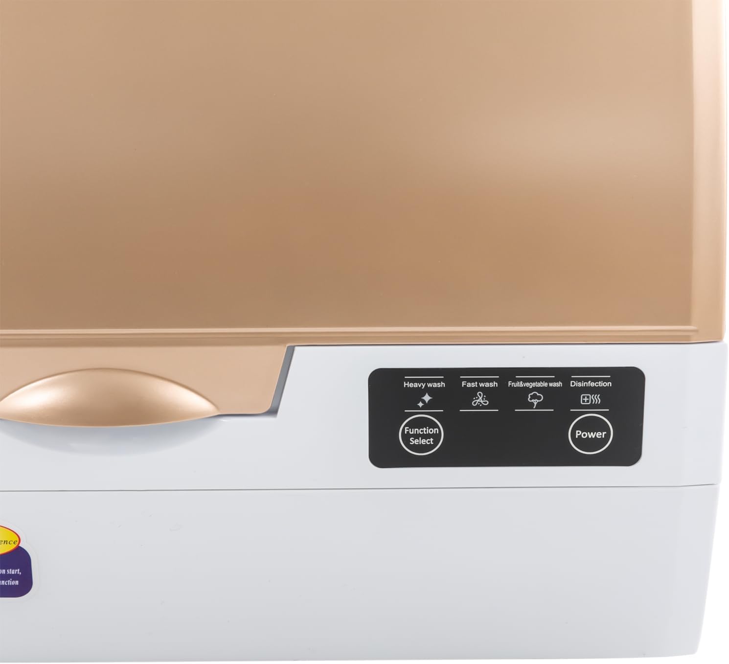 900W Countertop Dishwasher with 3 Washing Modes, 167℉ High-Temp, No Installation Needed, Portable Dishwasher with 3L Water Tank,Compact Mini Dish Washing Machine for Home (Type B - Gold)