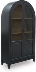 Signature Design by Ashley Dagandale Casual Accent Cabinet with Shelf, Black & Light Brown
