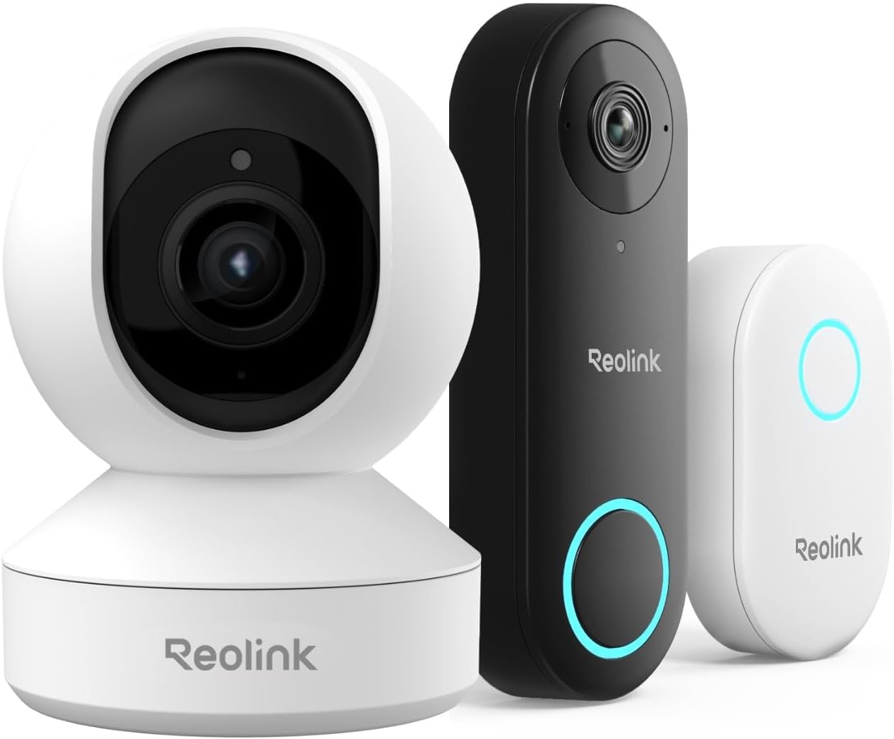 REOLINK Doorbell Camera Bundle 5MP Indoor Camera E1 Zoom,Remote Control in One App, No Subscription Fee, Local Storage, Works w/Goodle Assistant