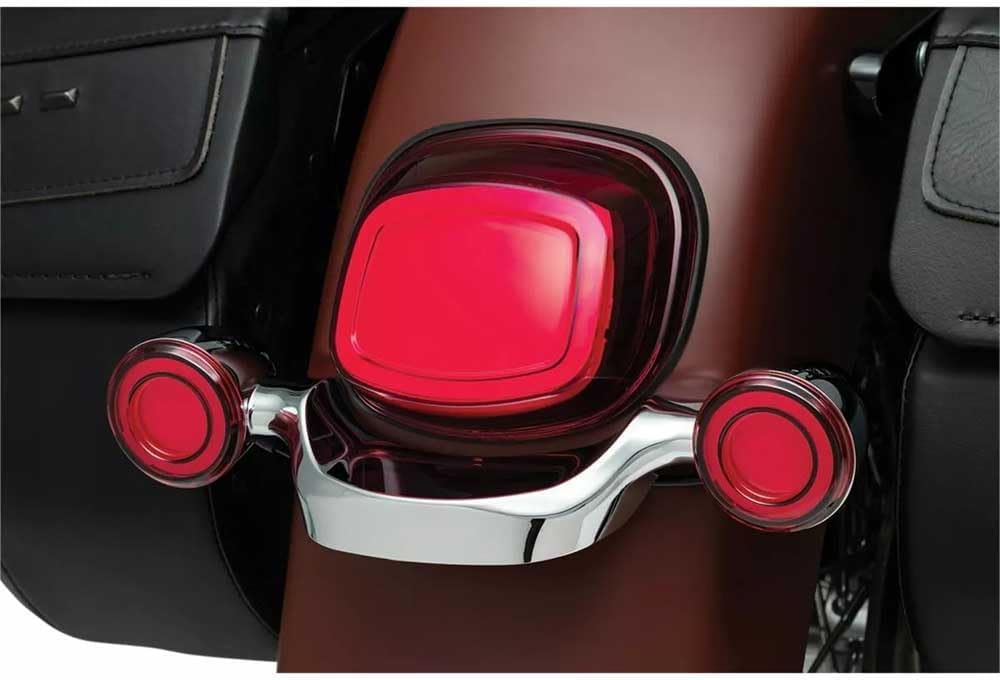 Kuryakyn 2908 Motorcycle Lighting Accessory: Tracer LED Rear Turn Signal Conversions Bullet Style, 1156 Single-Curcuit Red withRed Lens, 1 Pair