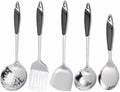 Kitchen Utensils Set, Cookware Dining Gadgets Spoons for Cooking Spatulas Stainless Steel Cooking Utensils Spatulas Spoons Kitchen Tools 5 Pieces Sets