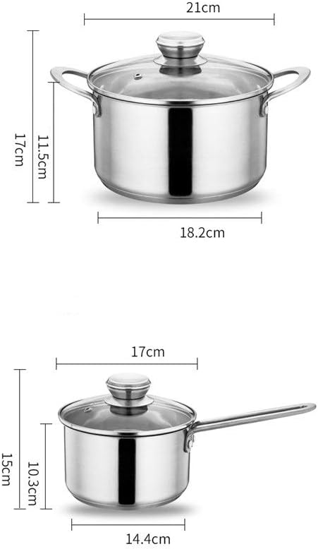 Pot Set Kitchen Cookware Pots and Pans Set Stainless Steel Perfect Cooking Utensils Suitable Professional for Home Restaurant Cookware Cooking Set