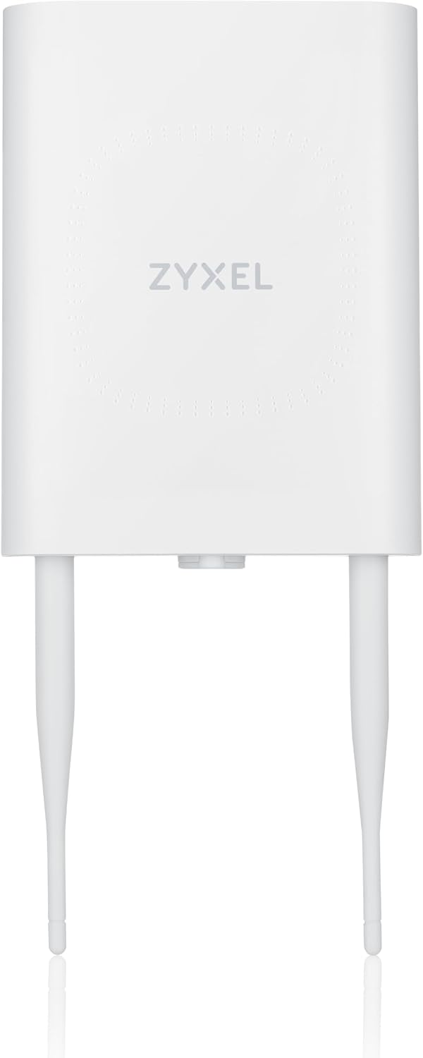 Zyxel WiFi 7 Wireless Access Point | BE5100 | Outdoor IP55 Protection | 2.5Gb 4-Stream Dual-Radio | Smart Mesh MLO | PoE Injector Included | Nebula App/Cloud or Standalone | TAA Compliant | NWA55BE