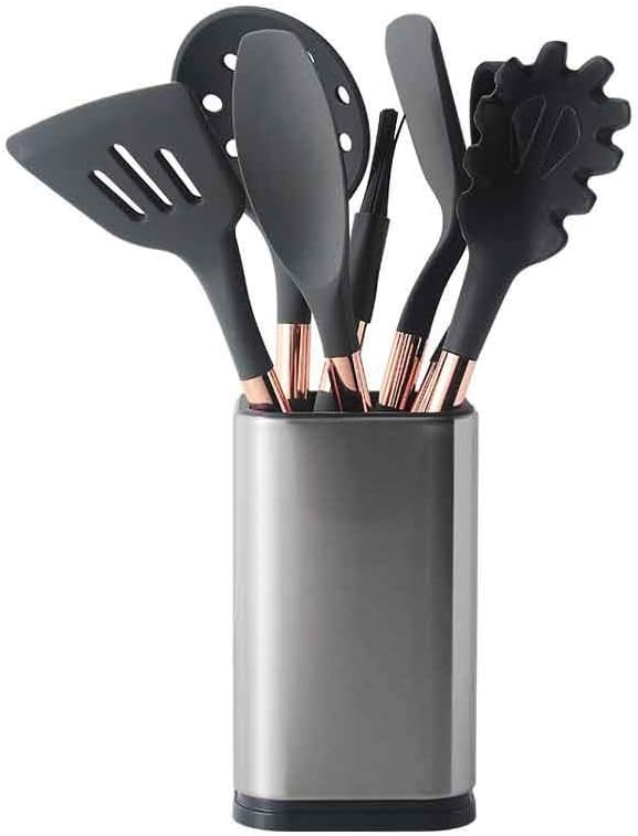 10 PCS Silicone Cooking Utensils Set Non-Stick Spatula Shovel Stainless Steel Handle Cooking Tools Set Kitchen Tools