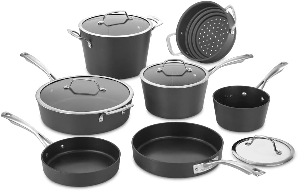 Cuisinart 62I-11 Cookware Set, Black, Medium