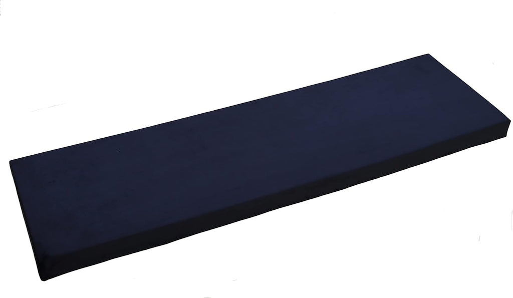 Custom Bench Cushion 72Inch,Indoor Outdoor Patio Furniture Cushions,Non-Slip Bench Pads,Chair Cushion Sofa Pads for Piano Window Entryway Dining Seat,Optional Piping,Removable,Black 24' X 72'X 2'