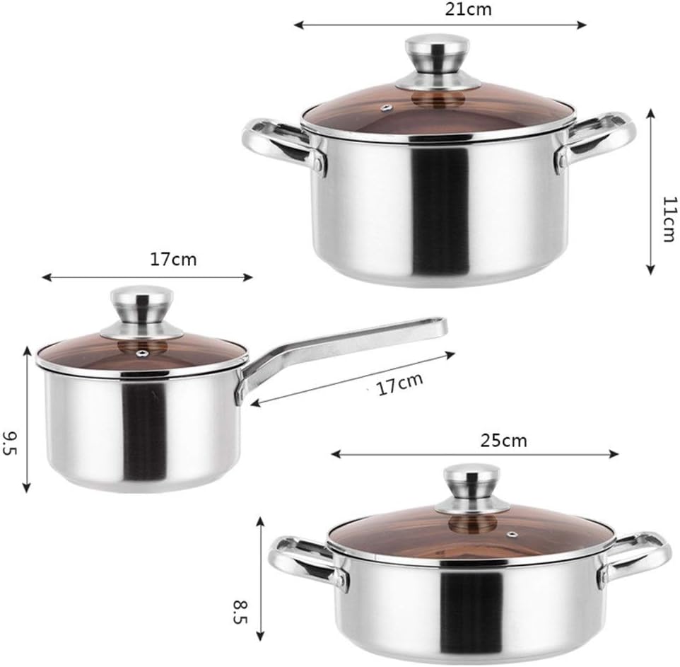 Pot Set Cookware Pots and Pans Set Stainless Steel Perfect Cooking Utensils Suitable for All Cooktops Cookware Cooking Set
